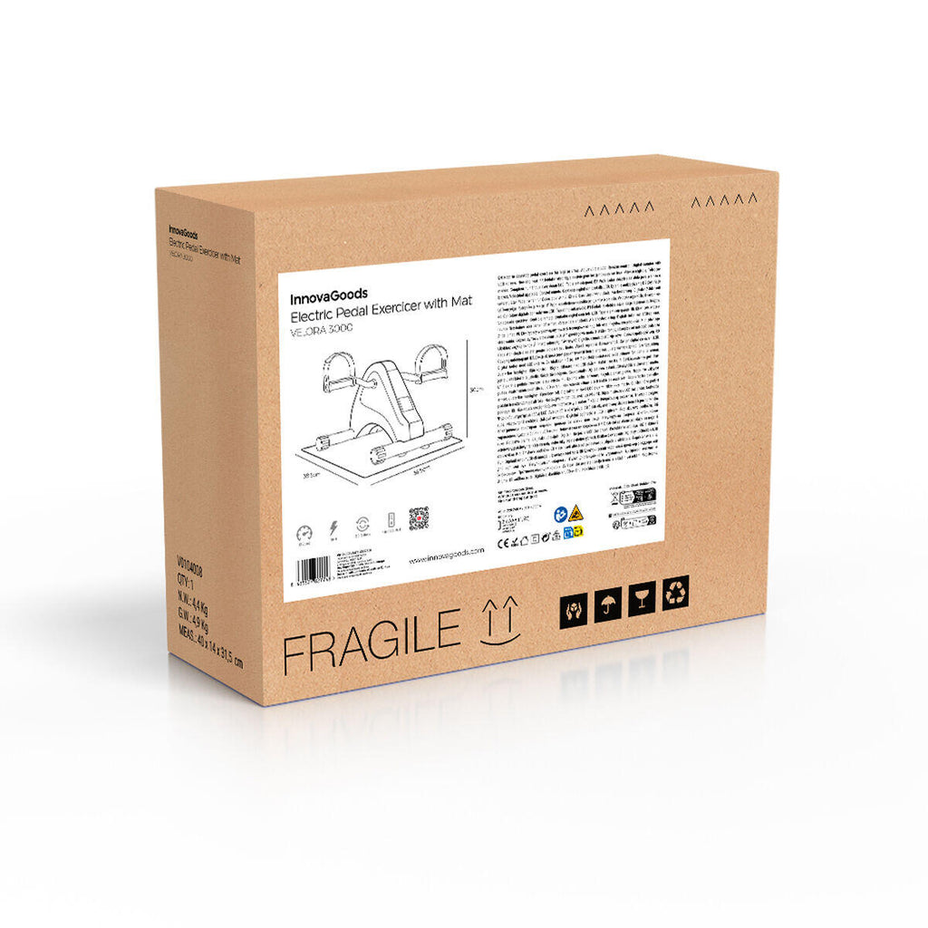 Pedaleador Eléctrico Asistido para Piernas y Brazos con Esterilla y Mando Velora 3000 InnovaGoods